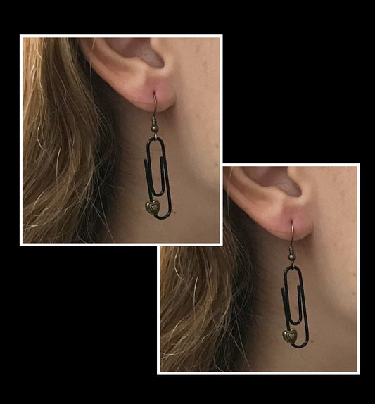 Red Personalised Paperclip Earrings | by lovedbynlanla